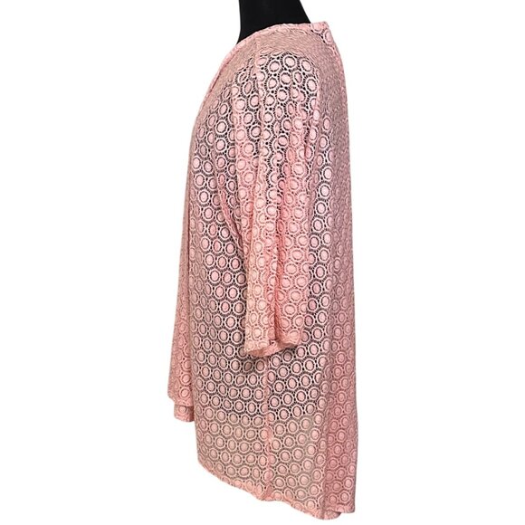 Women's Pink Kimono Open Jacket and Spaghetti Strap Camisole Size L/XL (READ) - Picture 7 of 16